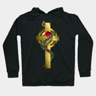 Gold Rosy-Cross + Serpent Hoodie